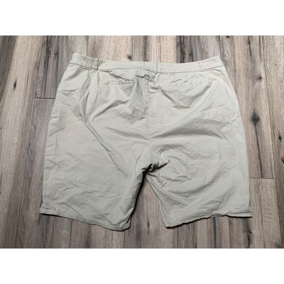 Lane Bryant Womans 28 Tan Khaki Flat Front Shorts - Picture 2 of 4